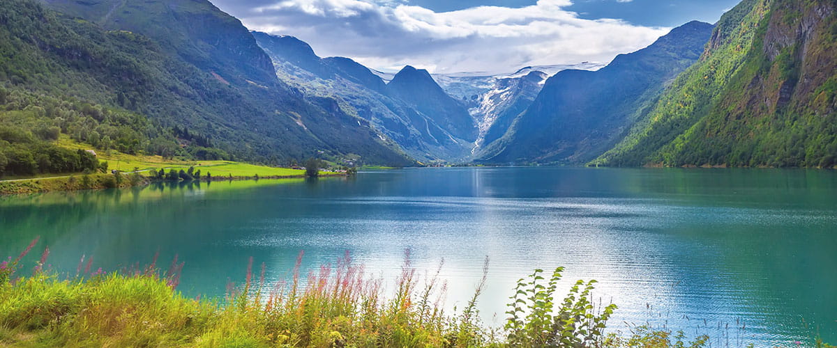 A view down Nordfjord, Norway